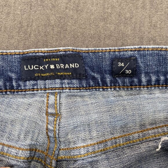 Lucky Brand Mens 221 Straight Fit Jeans Size 34x30 Medium Wash Blue Denim - Picture 5 of 15